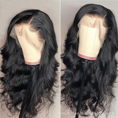 Wholesale Indian Remy Human Hair Wig with Closure Brazilian lace Closure front Wig 5*5 loose body Wave human hair wig